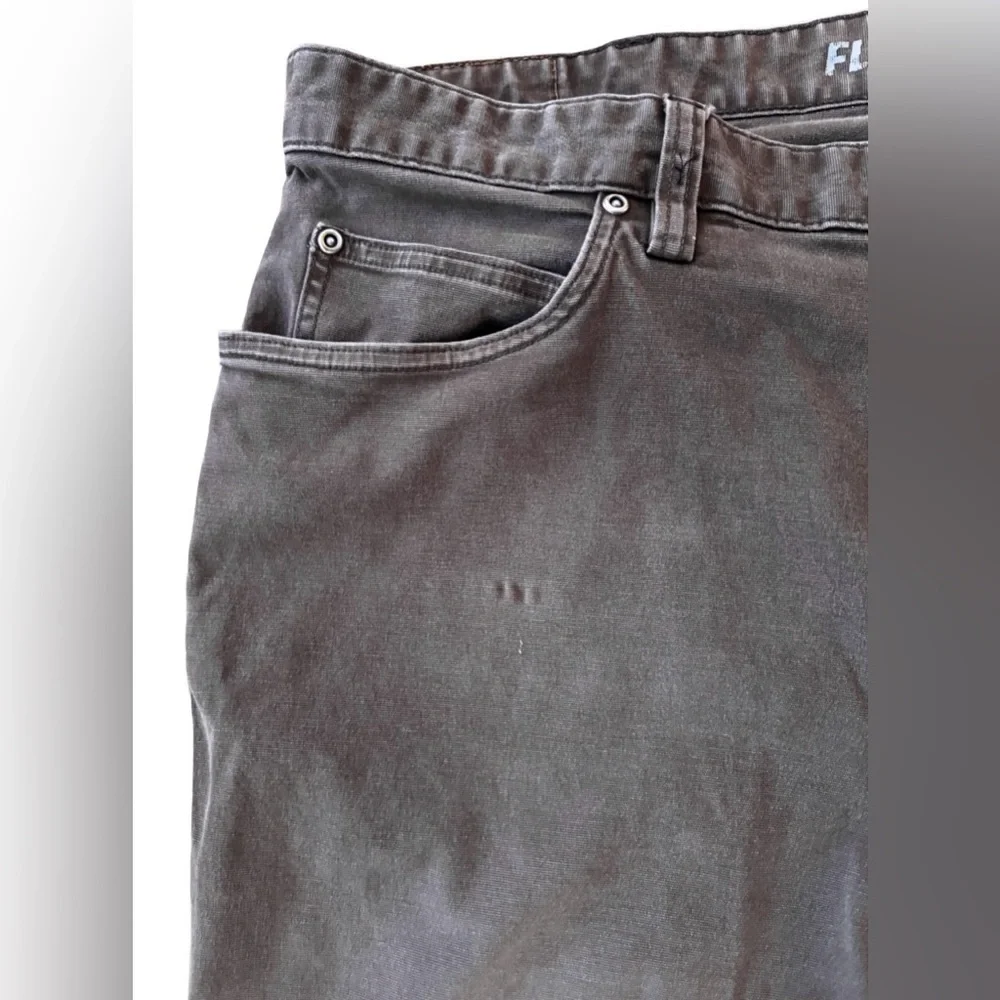 Duluth Flex Fire Hose mushroom color strght lg cottn blnd mens jeans SZ 40x34